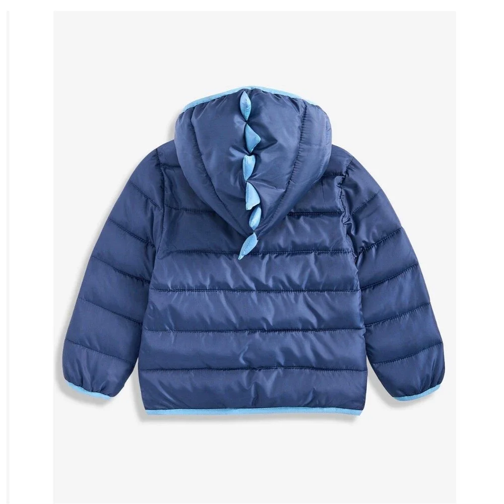 Epic Threads Boys' Toddler 4T Dino Puffer Hooded Jacket, Midweight